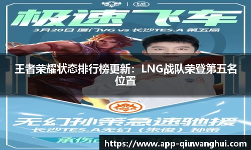 王者荣耀状态排行榜更新：LNG战队荣登第五名位置